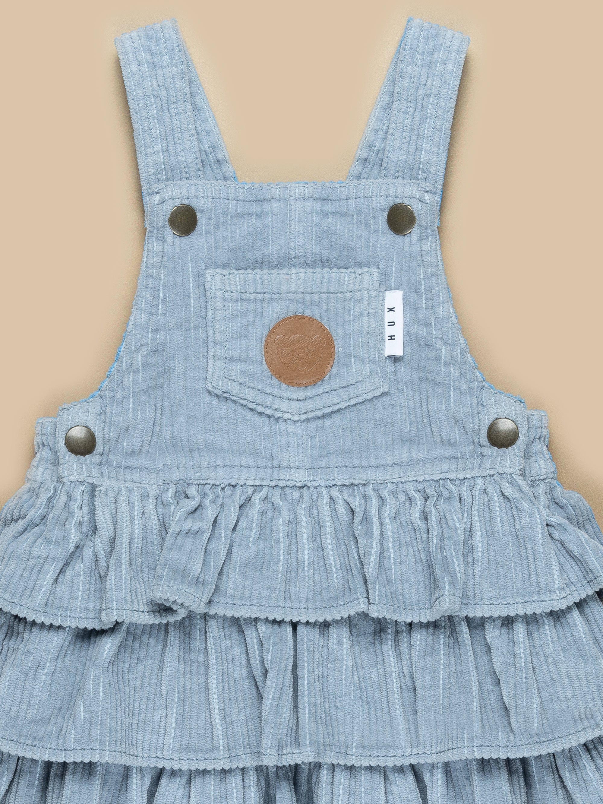 Huxbaby Cord Pinafore - Dusty Blue
