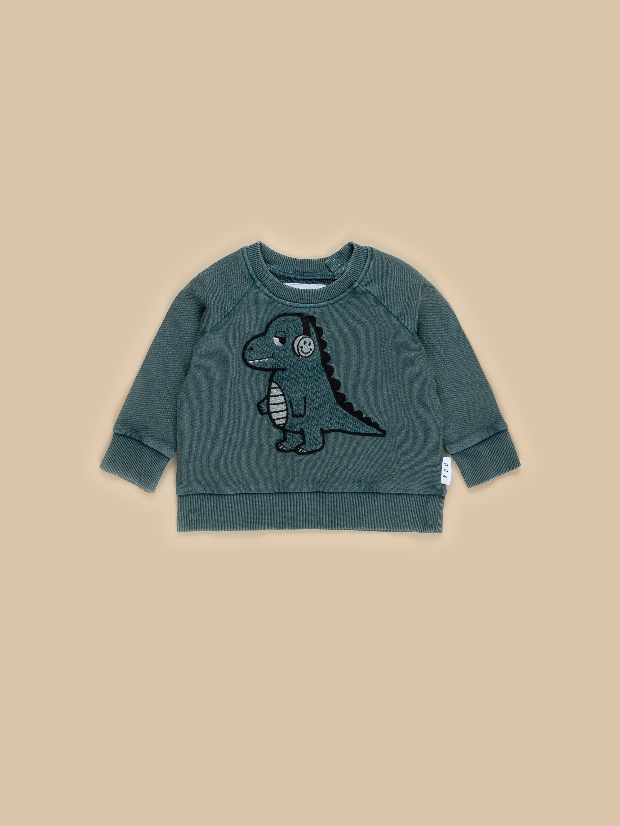 Huxbaby Retro Dino Sweatshirt - Spruce
