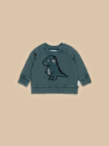 Huxbaby Retro Dino Sweatshirt - Spruce
