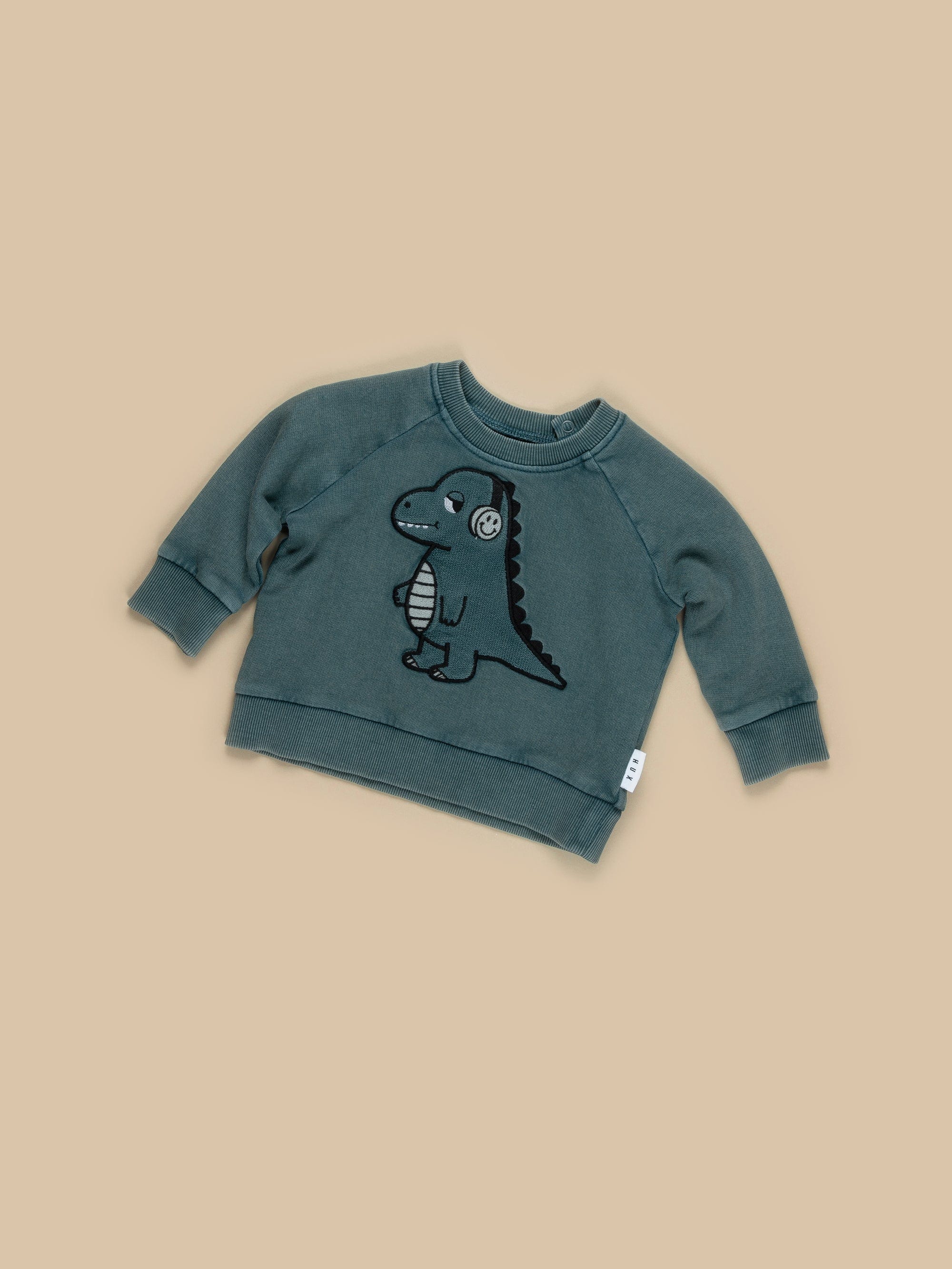 Huxbaby Retro Dino Sweatshirt - Spruce