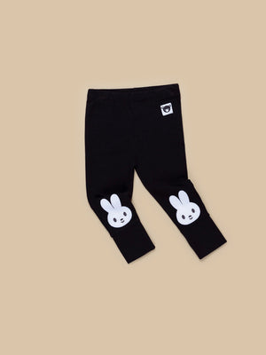 Huxbaby Bunny Knee Leggings - Black