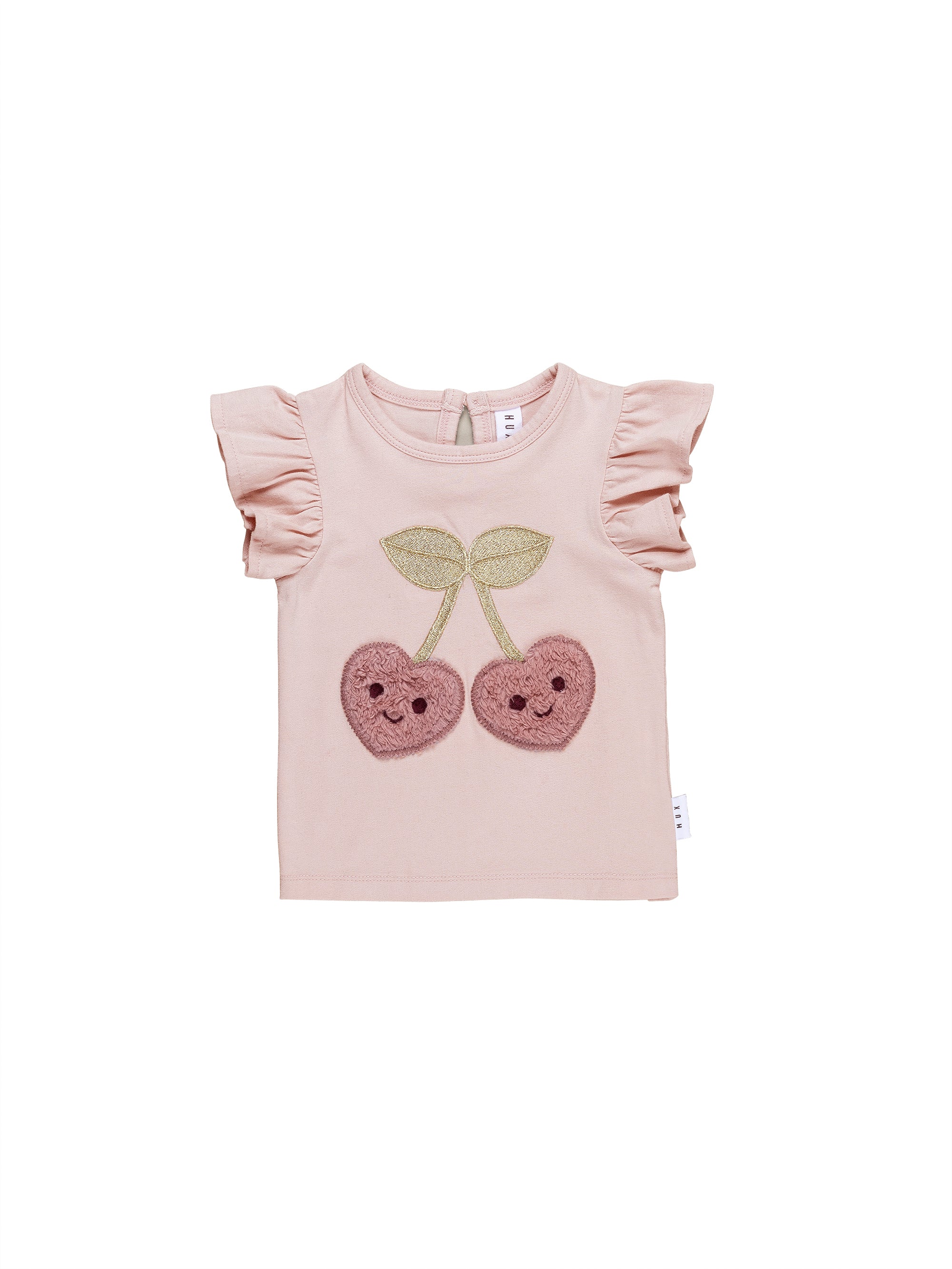 Huxbaby Cherry Hearts Frill T-Shirt