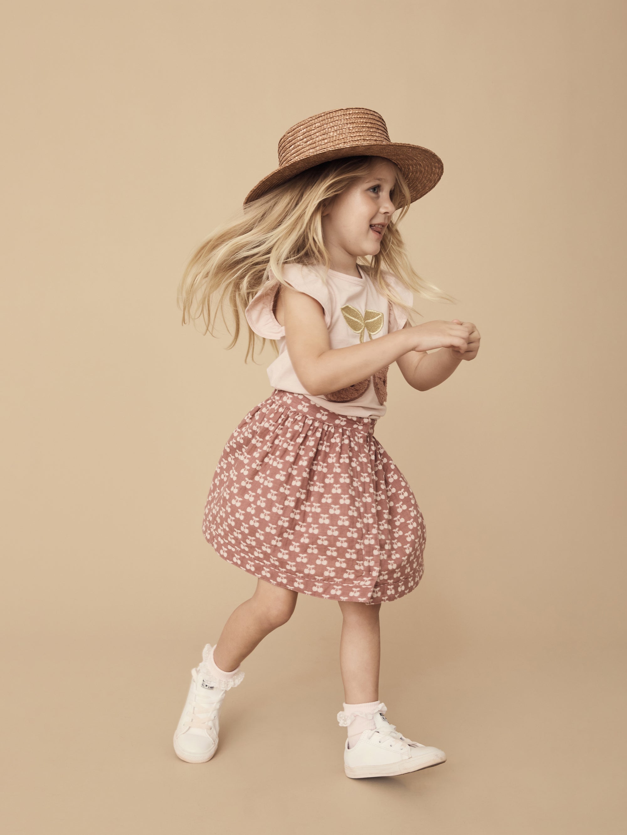 Huxbaby Cherry Hearts Frill T-Shirt