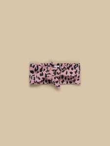 Huxbaby Leopard Rib Headband - Dusty Rose