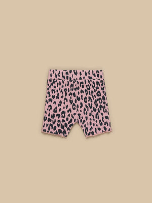 Huxbaby Leopard Rib Short - Dusty Rose