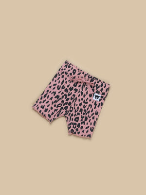 Huxbaby Leopard Rib Short - Dusty Rose