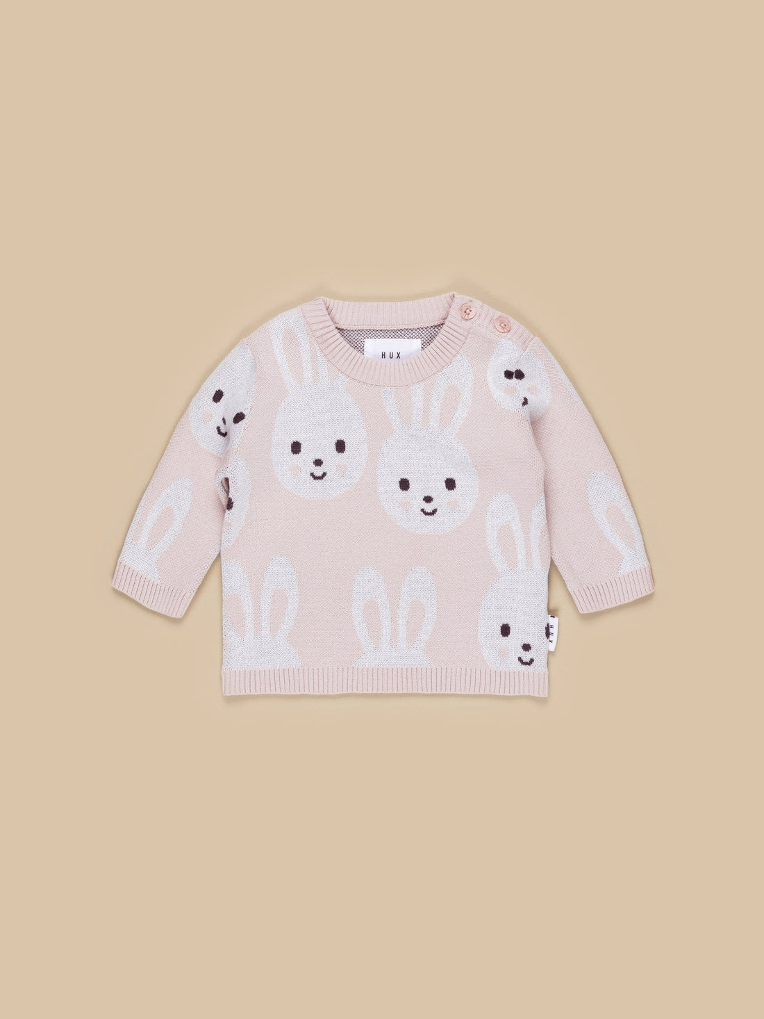 Huxbaby Bunny Knit Jumper - Rose