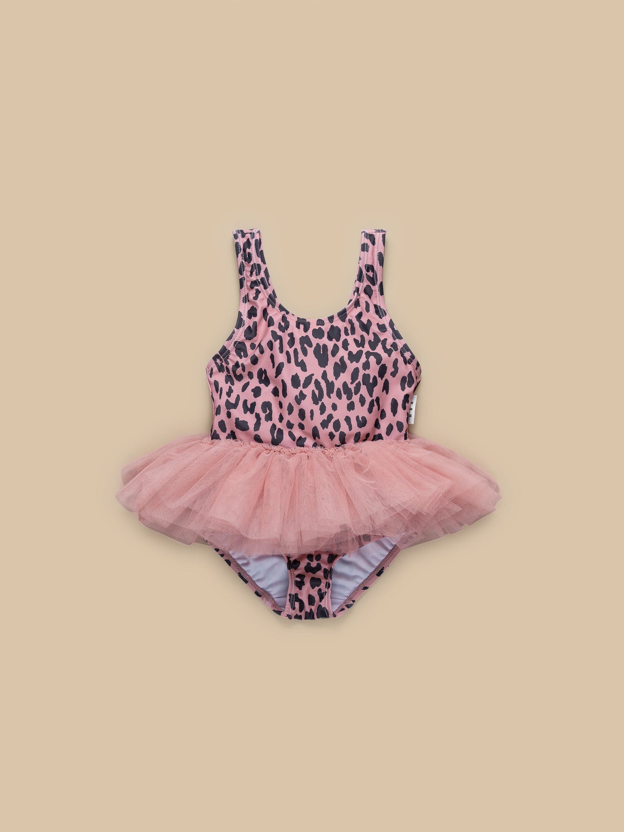 Huxbaby Leopard Ballet Swimsuit - Dusty Rose