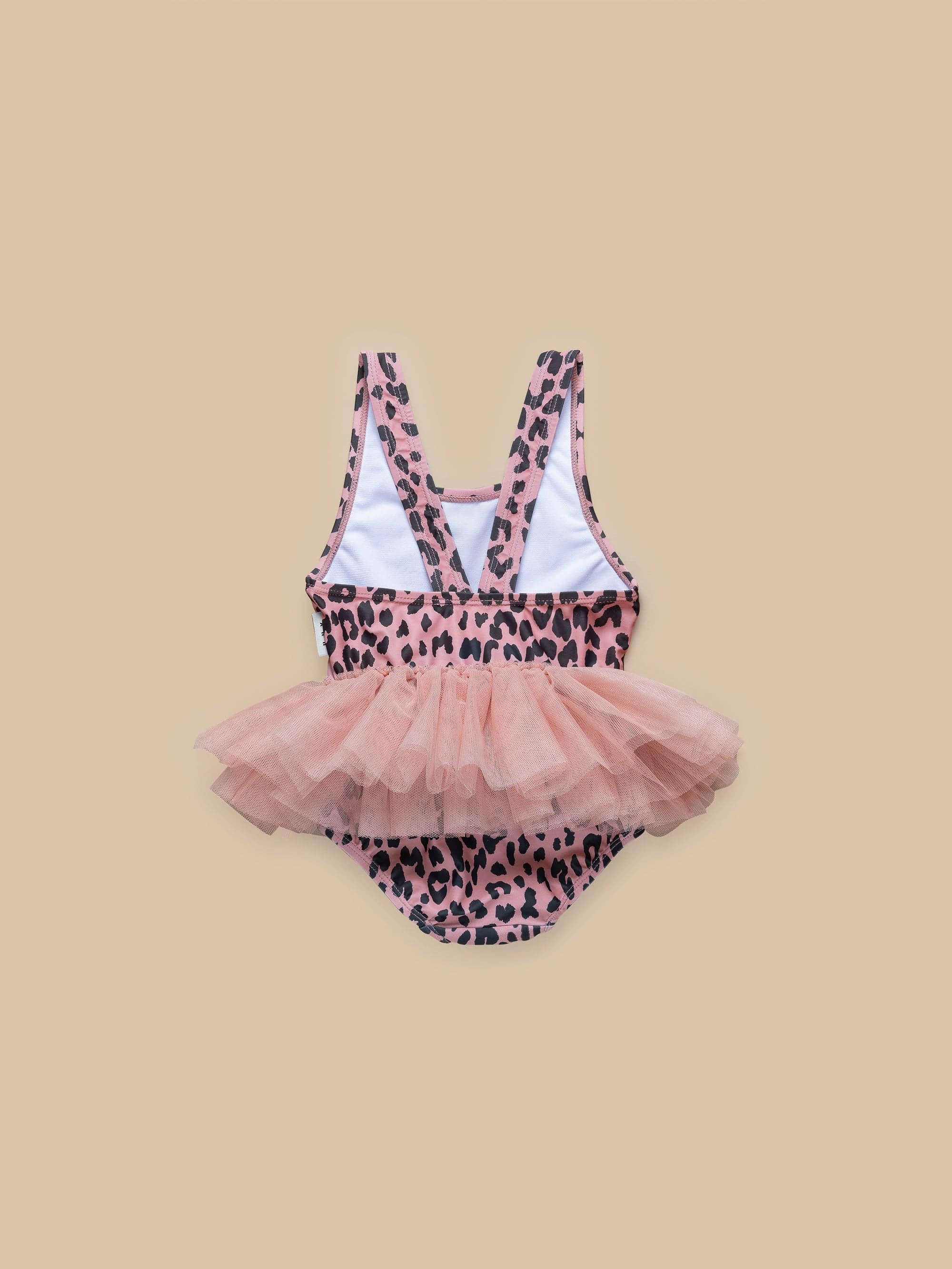 Huxbaby Leopard Ballet Swimsuit - Dusty Rose