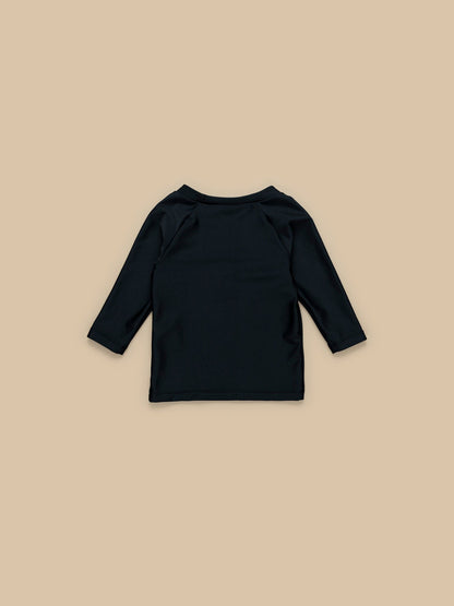 Huxbaby Smiley Bear Rashguard - Black