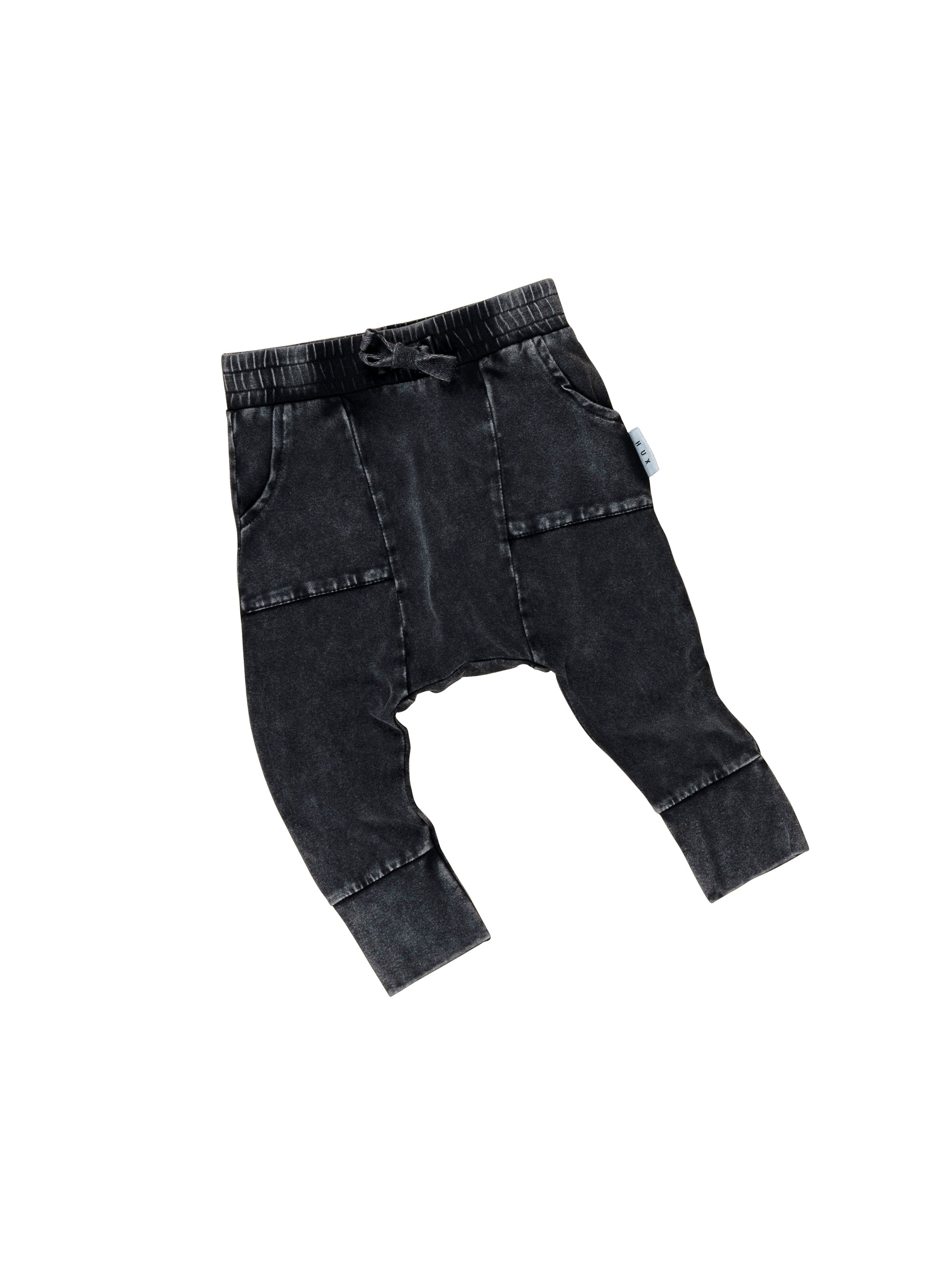 Huxbaby Vintage Jersey Pocket  Drop Crotch Pant - Vintage Black