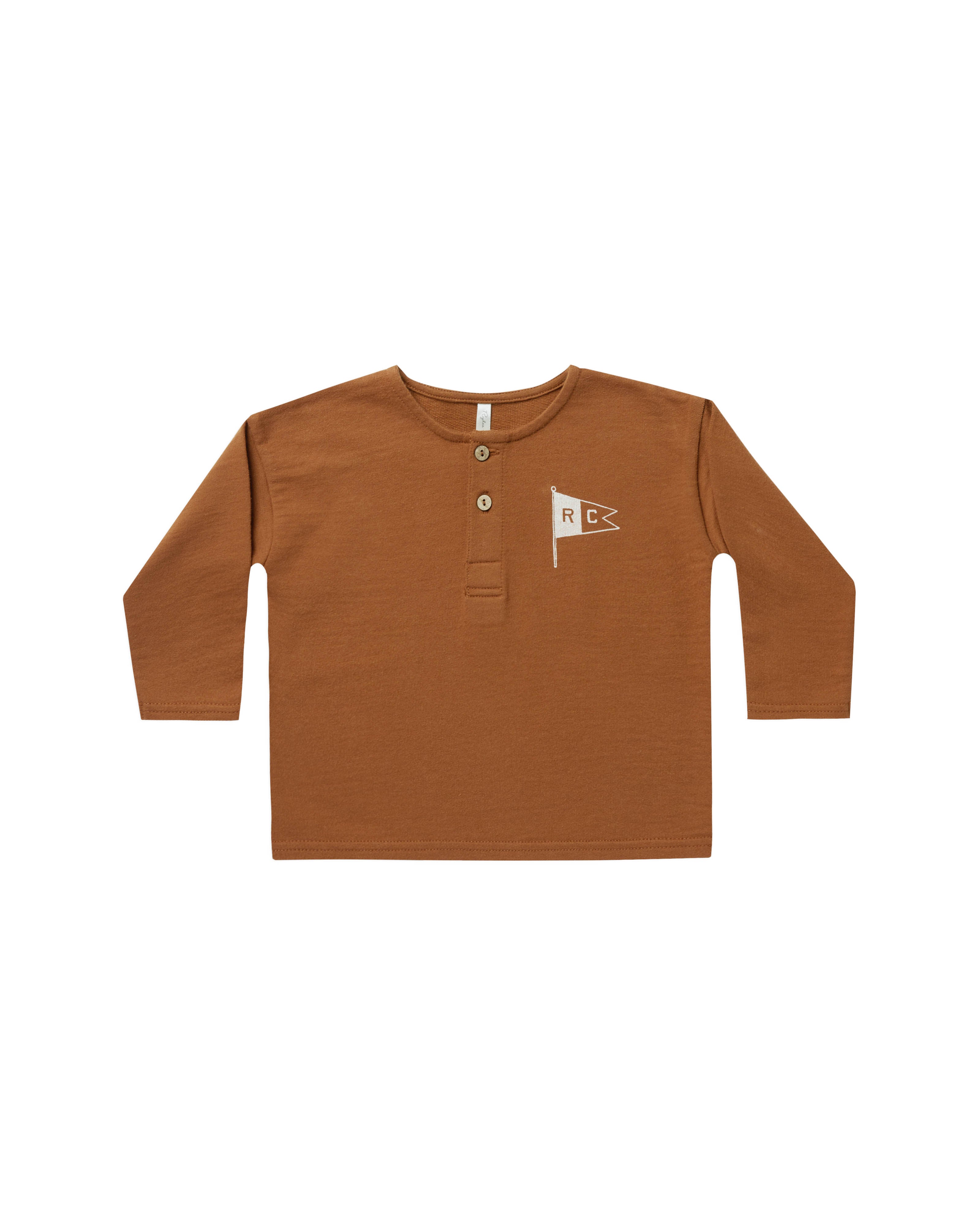 Rylee + Cru Henley Sweatshirt - Flag