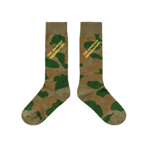 The Animals Observatory Worm Kids Socks - Military Green