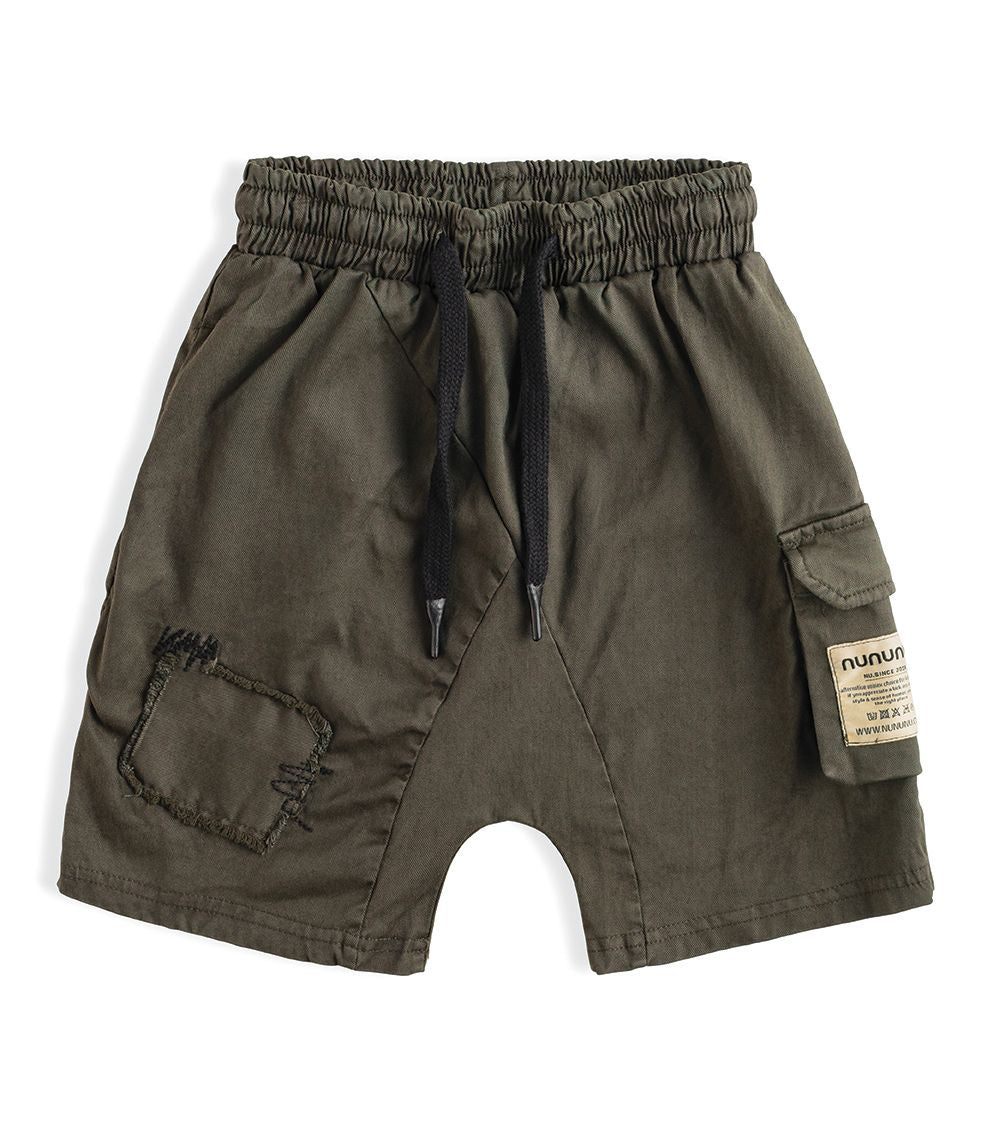 Nununu Patch Cargo Shorts - Olive