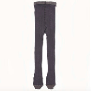 Bonnie Mob Nelson Ribbed Tights - Charcoal