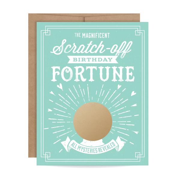 Inklings Paperie Birthday Fortune Scratch-off Card
