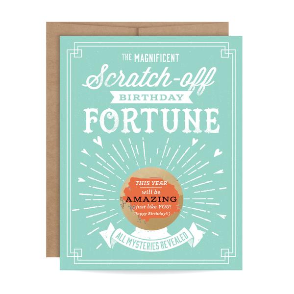 Inklings Paperie Birthday Fortune Scratch-off Card