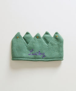 Oeuf Embroidered Crown - Moss/Violet