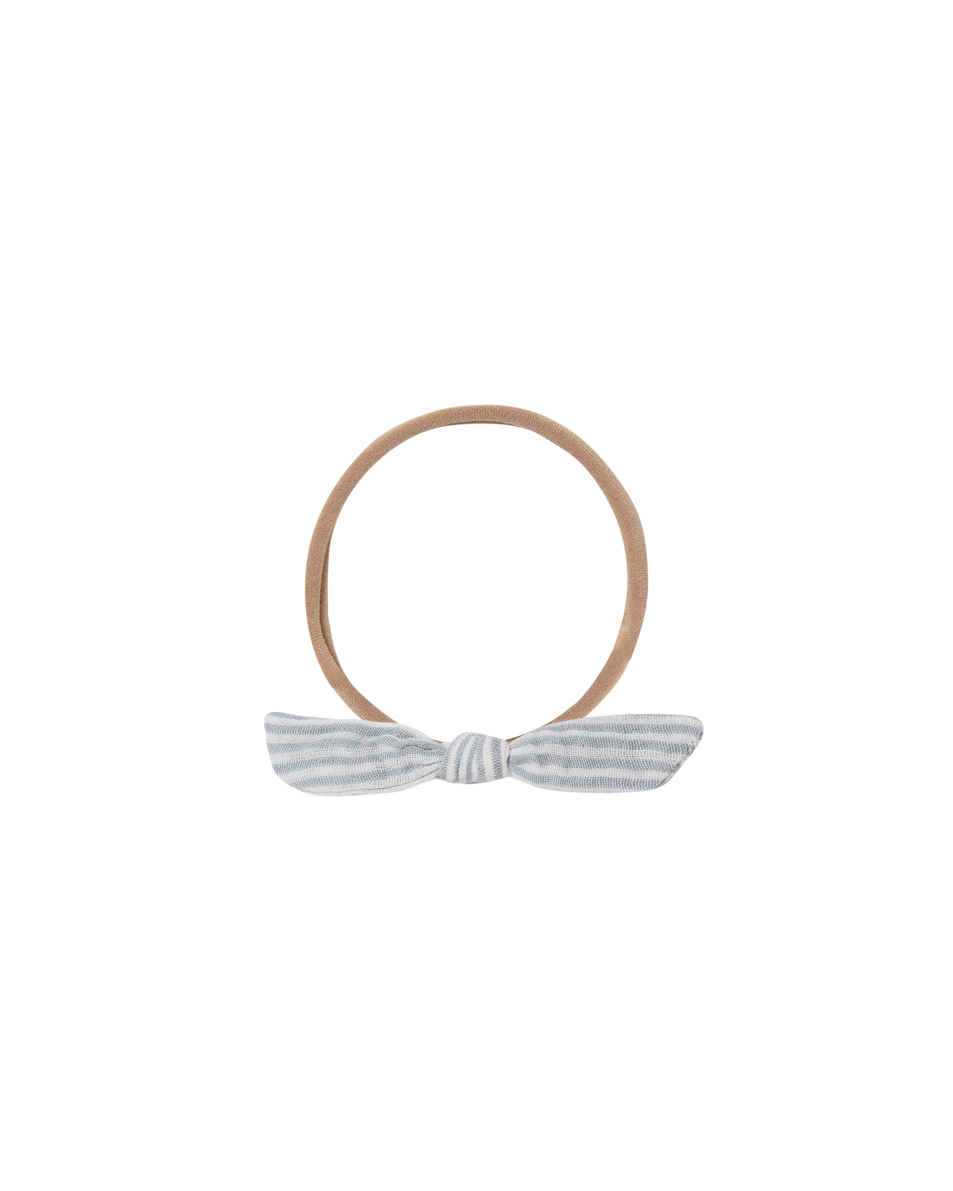 Rylee + Cru Little Knot Headband - Micro Blue Stripe