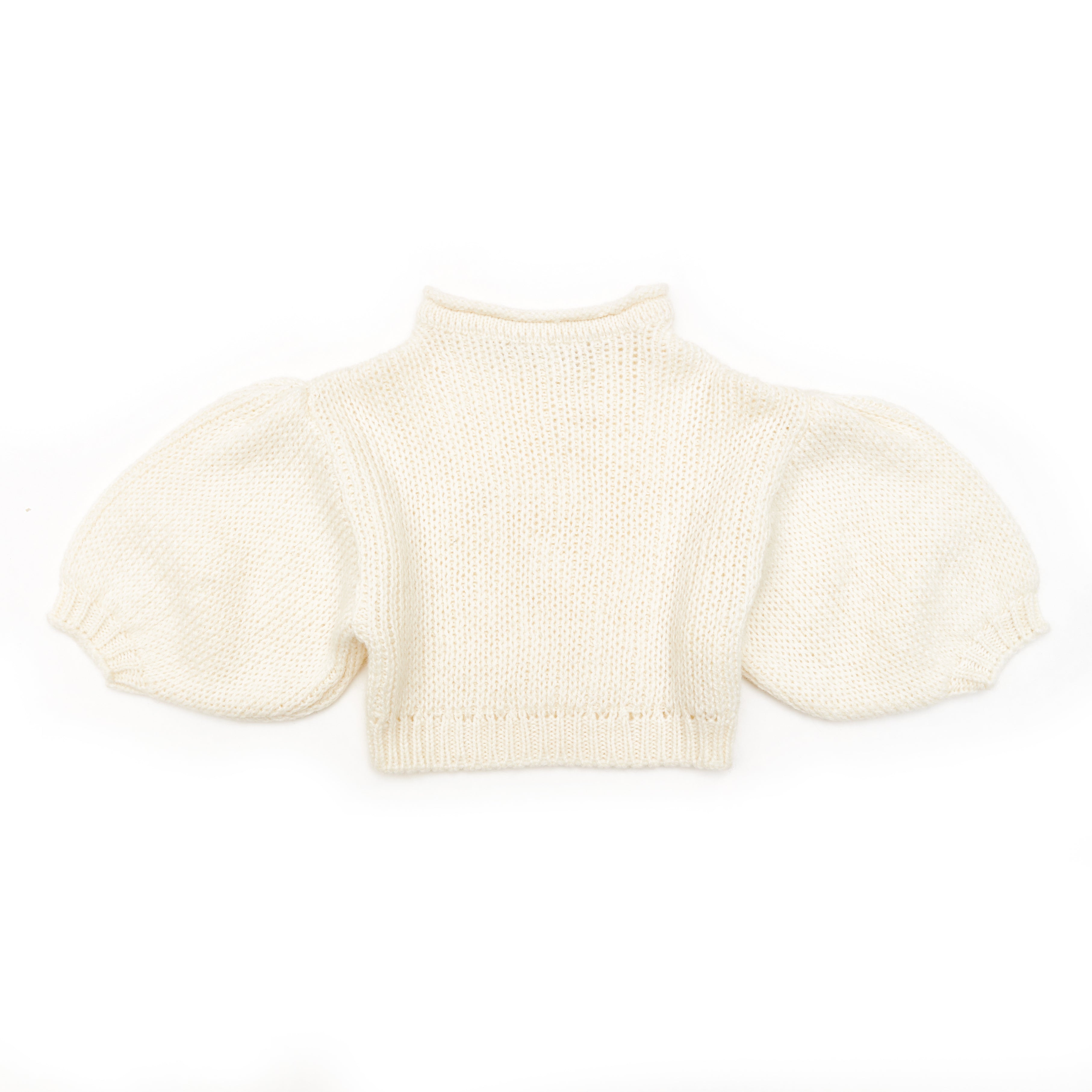 Little Creative Factory Tricot Balloon Jumper - Ivory