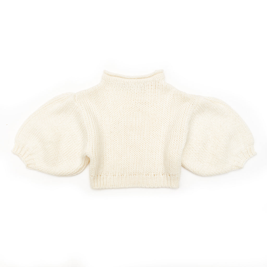Little Creative Factory Tricot Balloon Jumper - Ivory