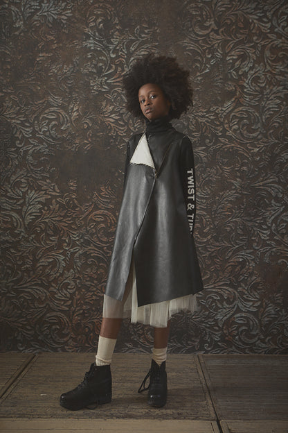 Little Creative Factory Punk Zip Dress - Black