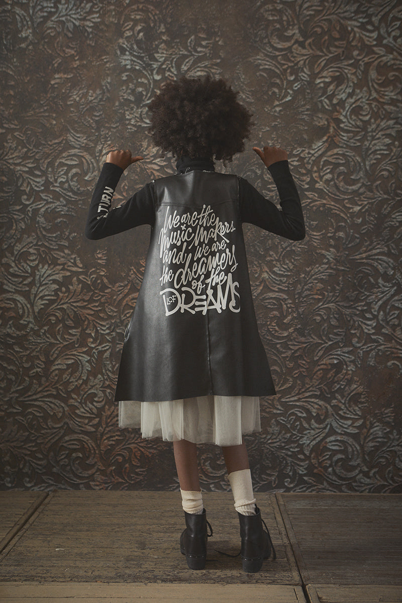 Little Creative Factory Punk Zip Dress - Black