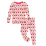 Kickee Pants Print Long Sleeve Pajama Set - Lotus Gingerbread