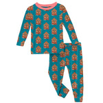 Kickee Pants Print Long Sleeve Pajama Set - Bay Gingerbread