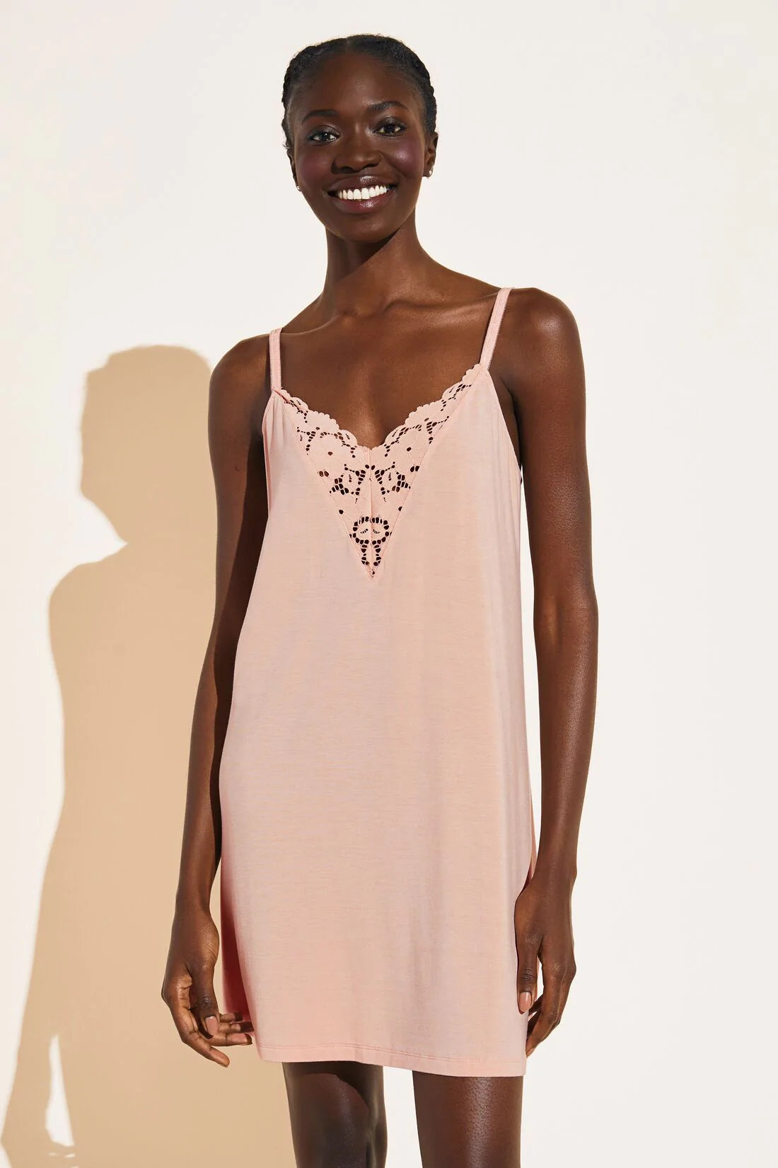 Eberjey Naya TENCEL Modal Chemise - Rose Cloud