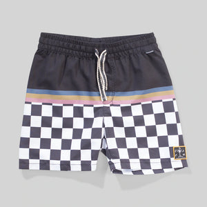 Munster Kids Checkmate BShort - Charcoal/White