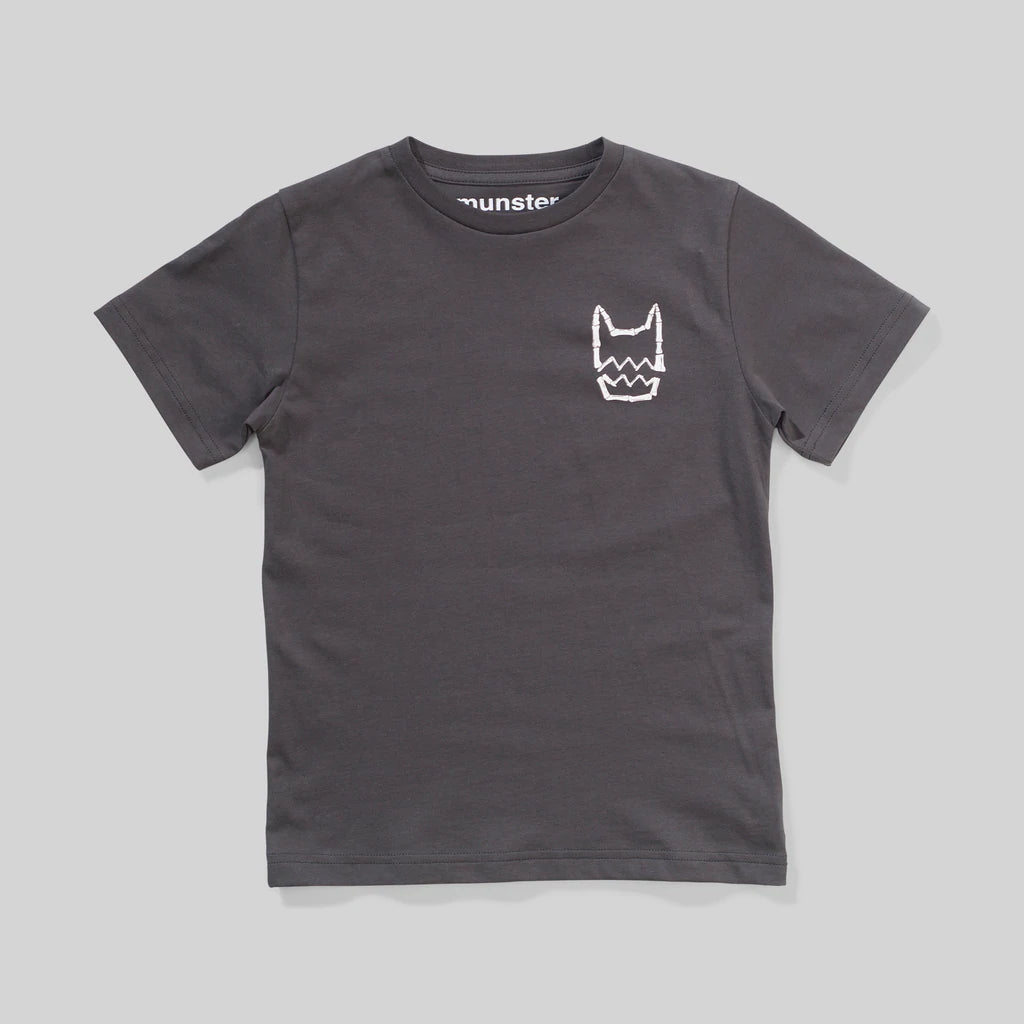 Munster Kids Paint Badge Tee - Soft Black