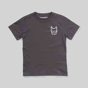 Munster Kids Paint Badge Tee - Soft Black