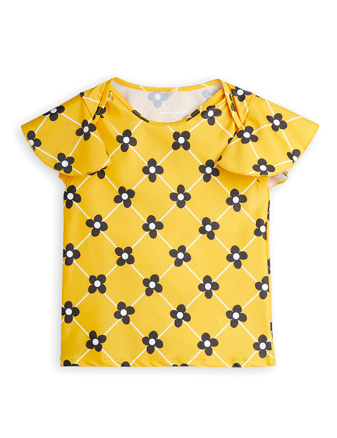 Mini Rodini Flower Check UV Swim Top