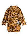Mini Rodini Basic Leopard Wrap Bodysuit - Beige