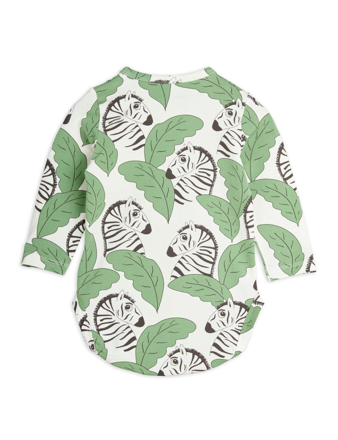 Mini Rodini Zebra Longsleeve Bodysuit - Green