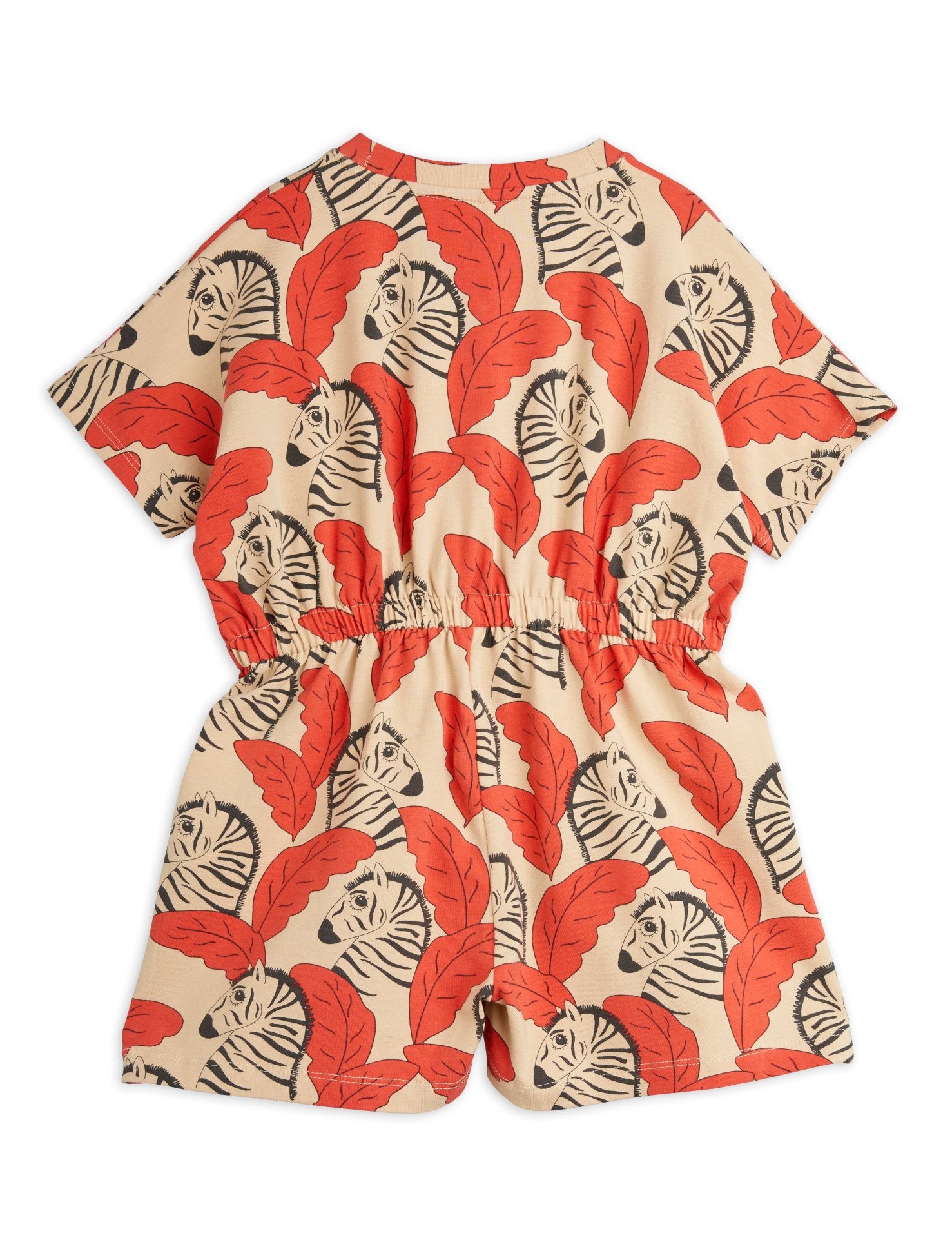 Mini Rodini Zebras Summersuit - Red
