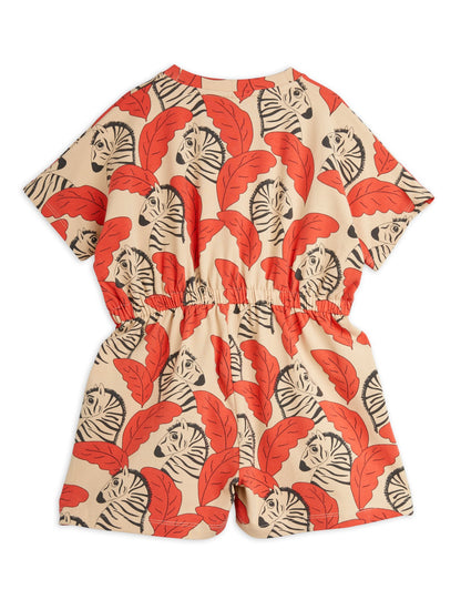 Mini Rodini Zebras Summersuit - Red