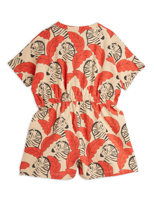 Mini Rodini Zebras Summersuit - Red