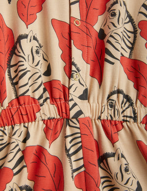 Mini Rodini Zebras Summersuit - Red