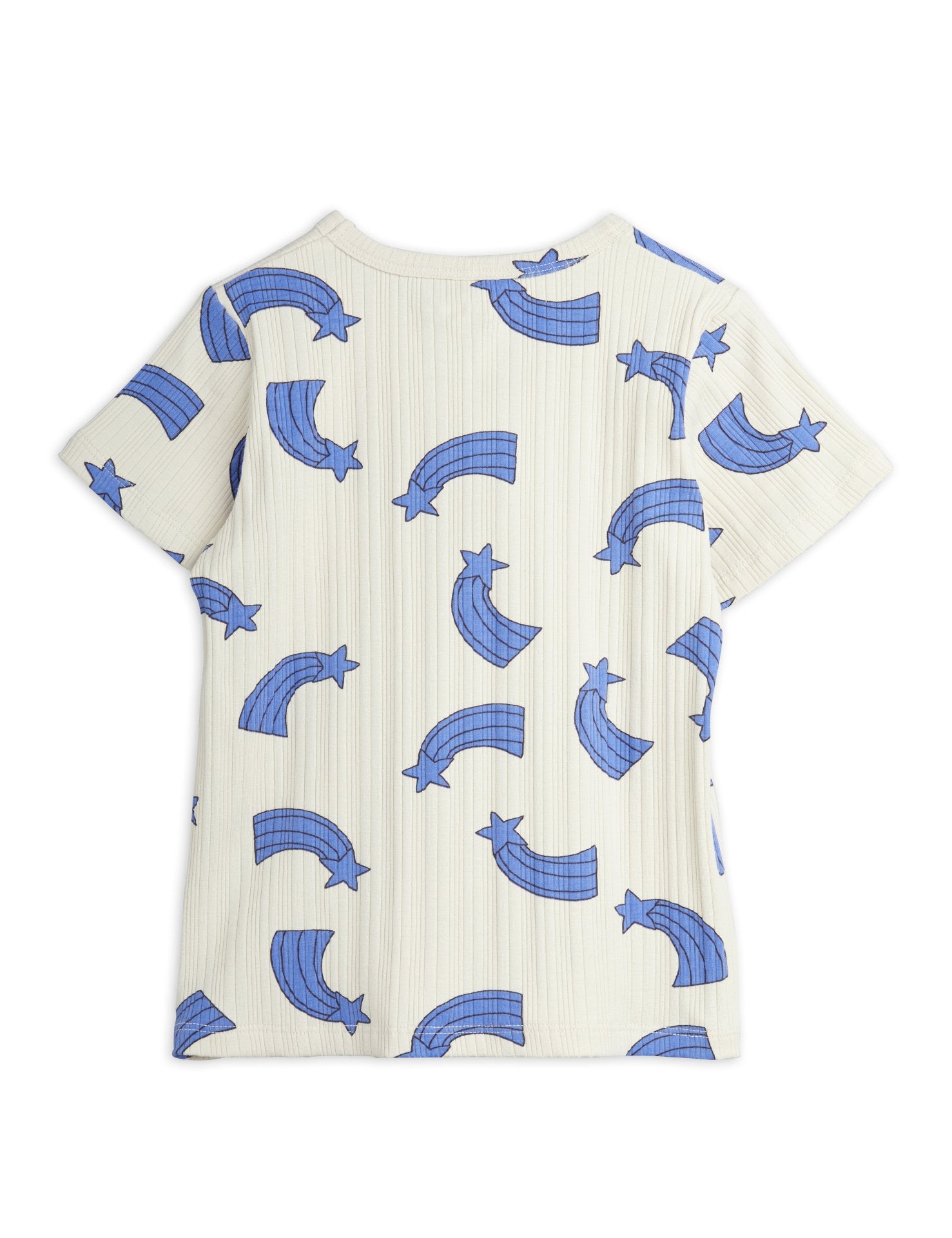 Mini Rodini Starfall Rib Tee - Offwhite