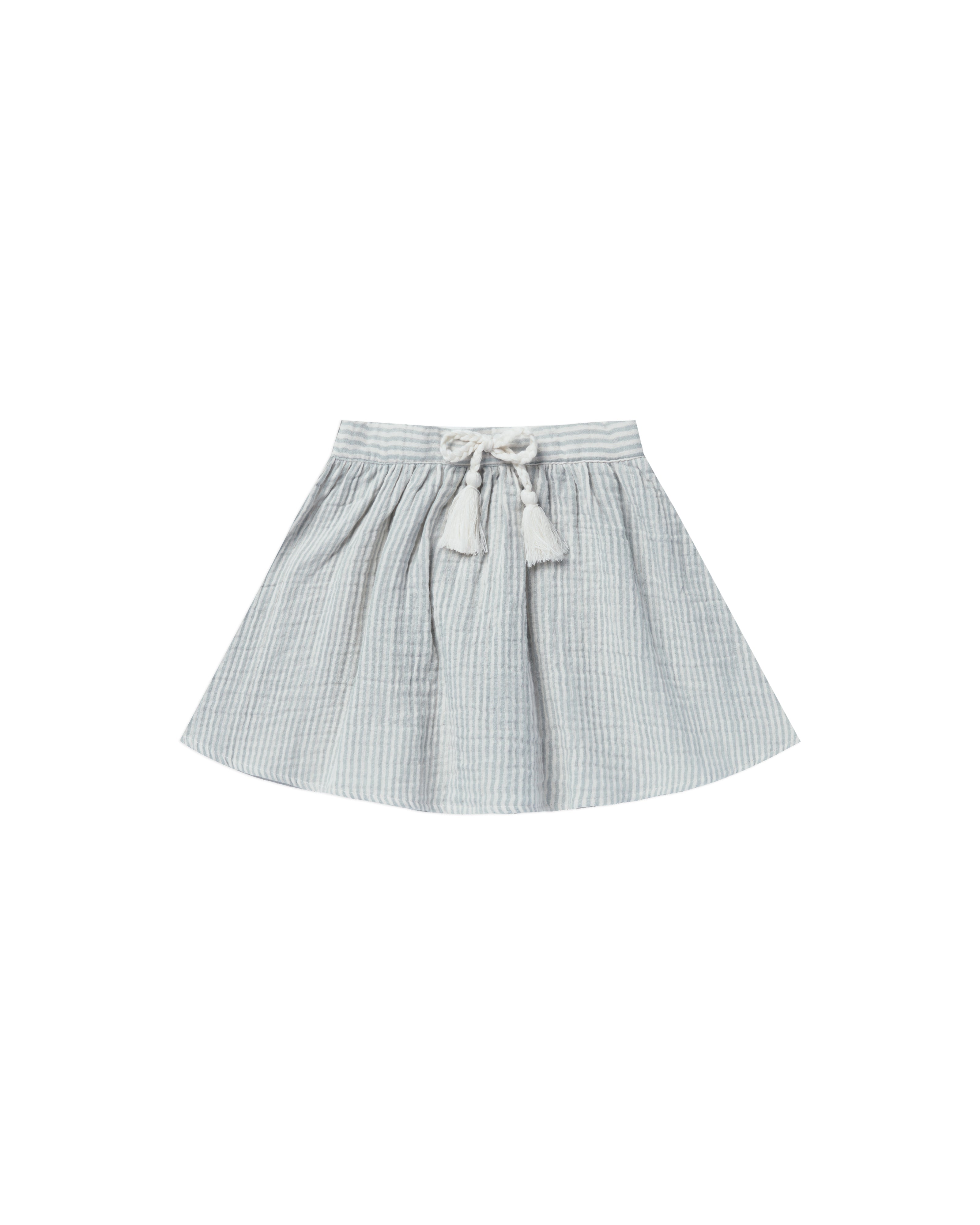 Rylee + Cru Mini Skirt - Blue Micro Stripe
