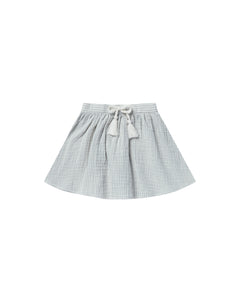 Rylee + Cru Mini Skirt - Blue Micro Stripe