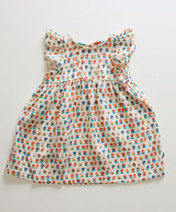 Oeuf Linen Ruffle Dress - Multi/Small Flower