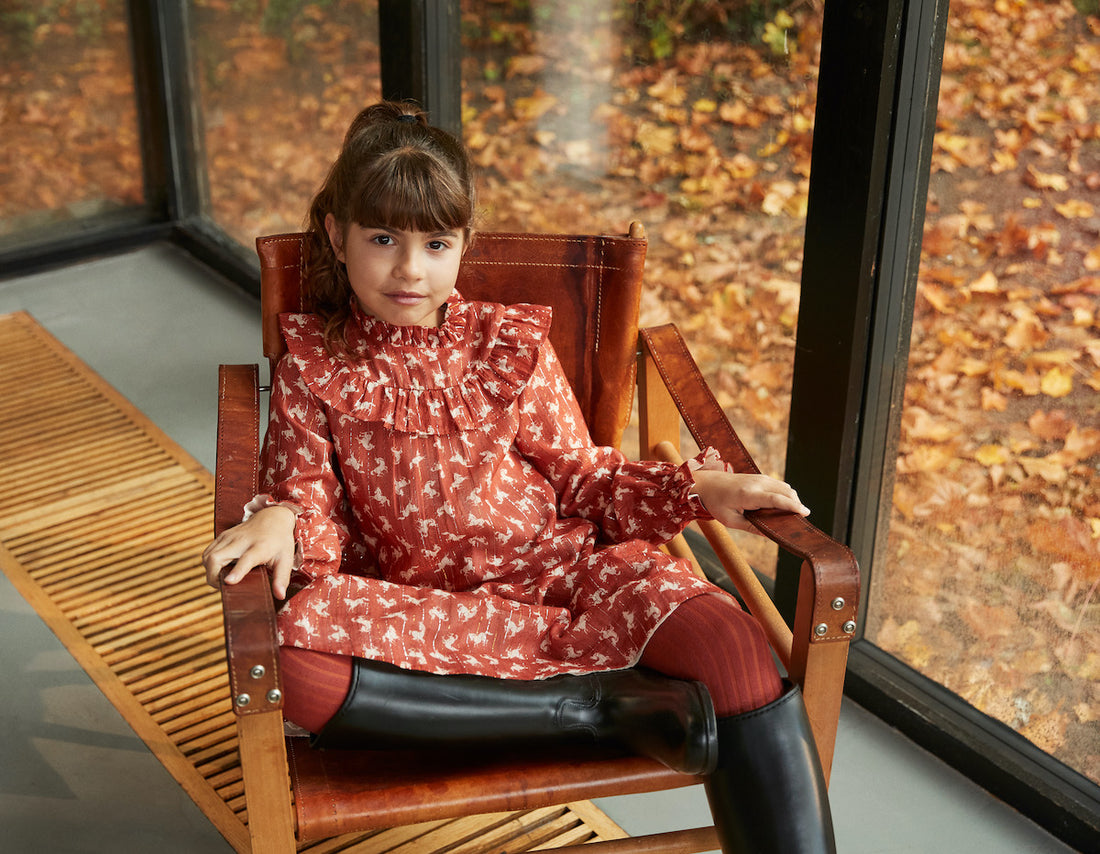 Molo Clair Woven Dress - Mini Horse