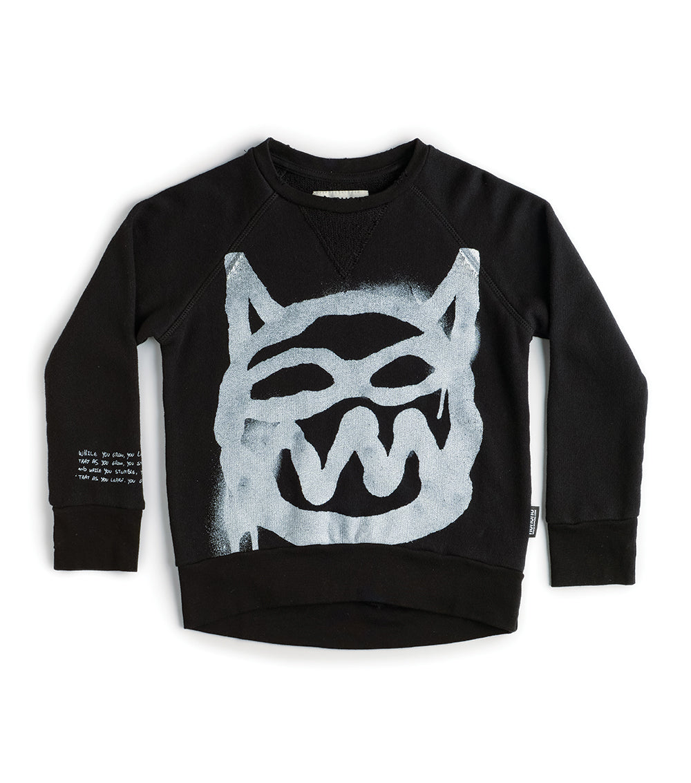 Nununu Mischief Cat Sweatshirt - Black