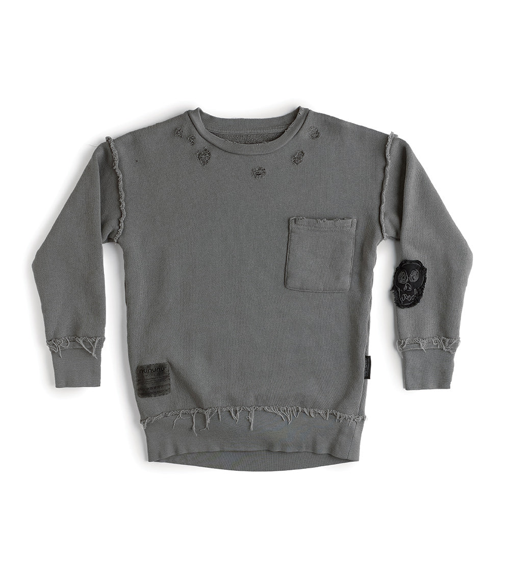 Nununu Growth Sweatshirt - Dyed Grey