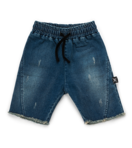 Nununu Denim Side Hem Shorts