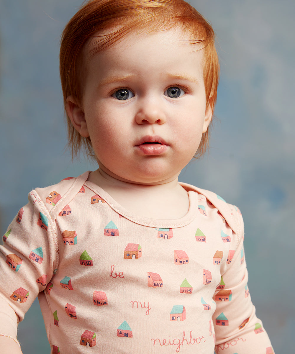 Oeuf Longsleeve Baby Tee - Warm Blush