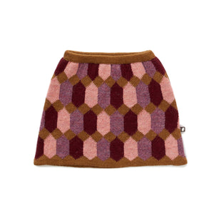 Oeuf Diamond Pattern Skirt - Peony